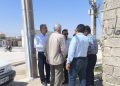  بازدید میدانی عضو شورای شهر و معاون عمرانی شهرداری برازجان از گذر ۳۲ متری فاز یک امام